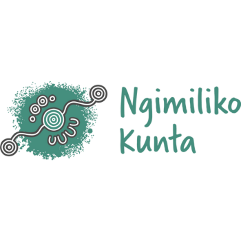 Ngimiliko Kunta logo with teal Aboriginal-style artwork next to handwritten-style text.